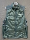 Nike Running Vest Mens Large Full Zip Reflective Windbreaker Puffer Pocket Blue
