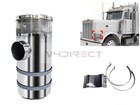 Stainless Air Cleaner Vortox W bracket Peterbilt 379 389 33 h X 7  Id X 15  Pair