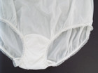 Vintage 1970s Texsheen White Sheer Nylon Granny Panties Size 9 Mushroom Gusset