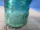 C   P Tel Co  Blue Aqua Glass  toll  Insulator