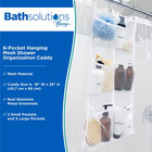 18 In  W X 26 In  H Hanging 6-pocket Mesh Shower Organization Caddy In White