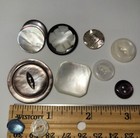 Antique Vtg Carved Mop Button Lot 