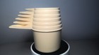 Vintage Set Of 6 Tupperware Stacking Measuring Cups Almond ivory  Retro