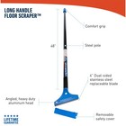 Unger Professional Long Handle Floor Scraper Tool With 4ft  48   Handle 
