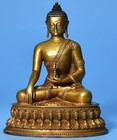 4 old Tibet Buddhism Bronze Gilt Phurba Shakyamuni Sakyamuni Buddha Statue