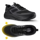 Fitville Men s Extra Wide Sneakers Breathable Lightweight Walking Shoes Black