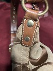 Coach Signature C Leather And Canvas With Satin Detail