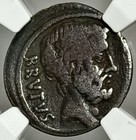Brutus Ar Denarius Ngc F 54 Bc Ahala Ancestors Crawford 433 2