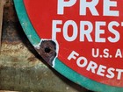 Vintage Smokey The Bear Porcelain Sign Old Forest Service Prevent Fires Ranger