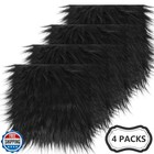 Tatuo 4 Pcs Faux Fur For Craft 10 X 10 Inch Fur Fabric Square Sha