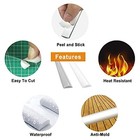  10-pack Peel And Stick Trim For Backsplash Tile Edge  12  Tile Edge Trim White