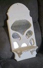 Vintage 1960s Wooden Carved Wall Mirror With Shelf Mcm Cottagecore Retro