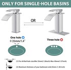 Waterfall Bathroom Sink Faucet Chrome Single Handle Vanity Mixer Tap With Drain