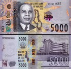 Malawi  4 Pcs Set 500 1000 2000 5000 Kwacha  2021 2024 2025  Unc  P-66 67 70 71