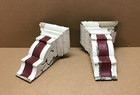 Antique Pair Small Corbels Shabby Wood Victorian Architectural Vtg Chic 707-26b