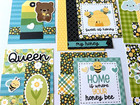  k172 Bee Happy Queen Bee Doodlebug Scrapbook Card Kit 30pcs - A2 A6
