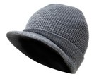 Winter Visor Beanie Knit Hat Faux Fur Lined Cap Crochet Men Women Ski Thick Warm