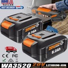 For Worx 20v 8 0ah Max Extend Lithium-ion Battery Wa3525 Wa3575 Wa3520 2pack