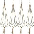6pack Garden Macrame Plant Hanger Knotted Rope Hanging Basket Flower Pot Holder