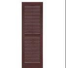 Severe Weather Exterior Shutters Pair Bordeaux 15  X 71  Louvered Panel Vinyl