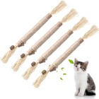 4 Pcs Cat Chew Sticks Catnip Natural Kitty Sticks With Raffia Grass Toys 