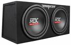Mtx Terminator Tne212d 1200 Watt Dual 12    Subwoofers sealed Sub Box amp wire Kit