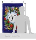 Breeze Decor Hs130103-bo Y Initial Winter Wonderland Decorative Vertical House