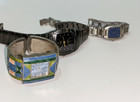 Lot3 Vintage Ladies Watches Platini Enamel Cuff Omax Manhattan Quartz For Repair