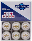 Premium Cricket Balls 6 Pack Practice Match Training Leather Cricket Balls White