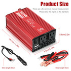 500w Car Power Inverter Dc 12v To Ac 110v Converter Outlet Dual Usb Charger Us