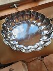 Large Sterling Silver Scalloped Edge Mexico Hand Hammered Bowl Maciel      8547