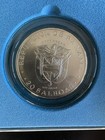 1973 Panama 20 Balboas  sim  n Bol  var  Coin With Box And Fmint Letter