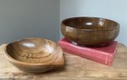 2 Danish Style Teak Midcentury Bowls Mid Century Modern Vintage Wooden Mcm