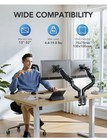 Huanuo Dual Monitor Stand Fully Adjustable Desk Mount 13   32    Vesa 75 100 