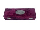 Katherine   s Collection Mezuzah Ruby Glass Tube Baby Prayer Scroll Silver-plated