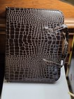 Vintage Art Deco Bak-prop Cowhide Ladies Vanity Set Travel Case Jars Mirror