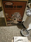 Vintage Grind-o-mat Rival Meat Grinder food Chopper Model 303 Antique With Instr