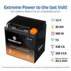 Chrome Battery Ytx30l-bs Maintenance Free Sealed Agm Motorcycle Battery