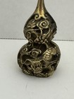 Vintage Chinese Brass Dynasty Foo Dog Gourd Statue   Sculpture   Lucky Bottle 3   