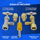 R134a Can Tap Kit Self-sealing   Single Puncture W  Valve Core Remover Tool