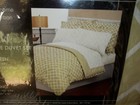 Nip Causal Living Home Crosstown Celadon Green white King Duvet Cover Set 3pc
