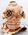 6  Antique Scuba Copper   Brass Diving Helmet Navy Mark -v Deep Sea Marine Craft