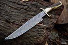 Huntex Handmade Damascus Blade Deer Antler Hilt 455mm Exotic Classic Bowie Knife