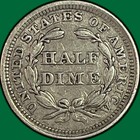 1853 Arrows Seated Liberty Half Dime Extremely Fine Xf Coin  44109