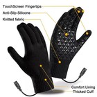 Heated Gloves Electric Rechargeable Battery Hand Warm Windproof Thermal Winter