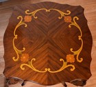 1930s French Walnut   Satinwood Inlay Pair Of Side Tables   End Tables