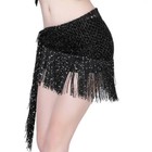 Women Belly Dance Costume Sequins Fringe Hip Scarf Belt Wrap Shawl 5 Colors