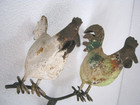 Antique Vintage Weather Vane Two Roosters Hand Made Weathervane  