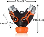 Giraffe Tools Garden Hose Splitter 2 Way Heavy Duty 3 4  Ght Y Connector Orange