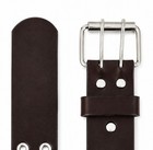 Men s Women s Leather Two Rows Silver Grommet Double Holes Brown Belt All Sizes